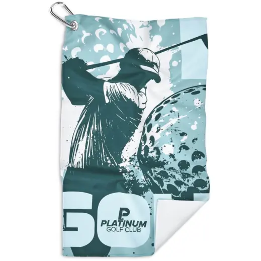 Hoppla Clubhouse Golf Towel - Single Sided Branding Display